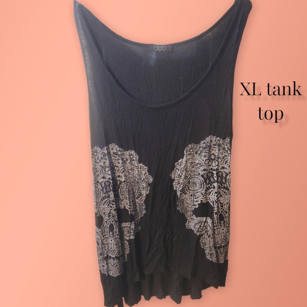 Womens skull tank top